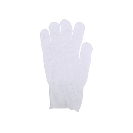 Guanti in cotone - misura 9 - bianchi - polsino bianco - 10 paia