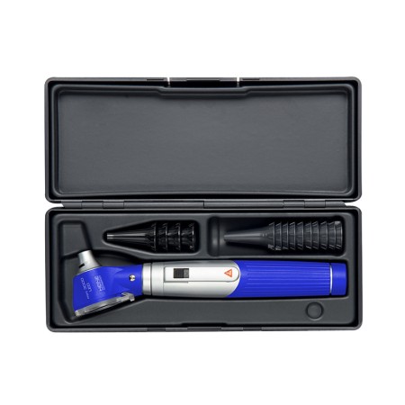 Otoscopio heine mini 3000 led a f.o. con speculum riutilizzabili e astuccio - blu - d-885.20.021 - 1 pz.