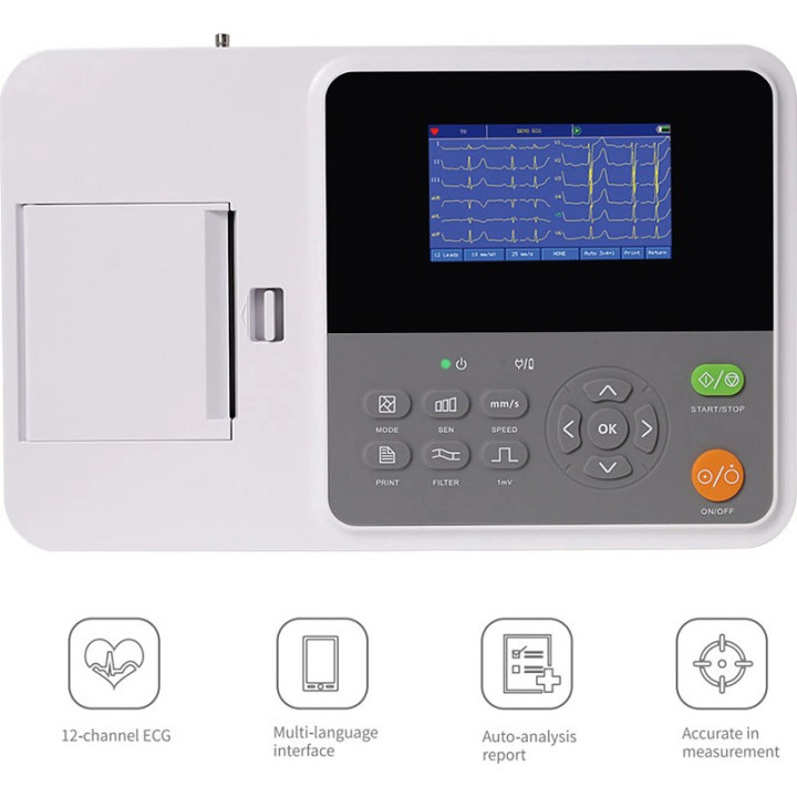 Ecg e3 - 3 canali con display - 1 pz.