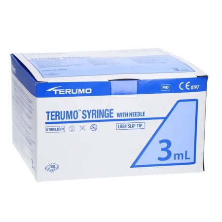 Siringhe terumo con ago 3 ml - 21gx5/8" - mdss03s2116e - sterili - conf. 100 pz.