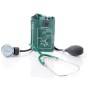 Coordinated aneroid sphygmomanometer with stethoscope - forest green