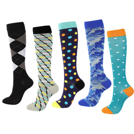 Kompressionssocken funny l-xl – design 6 – pack 5 stück.