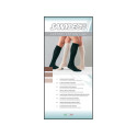 Coton unisexe, montant au genou - s - compression moyenne - bleu - 1 paire
