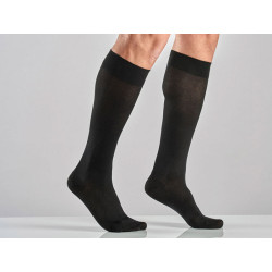 Gambaletto cotone unisex - l - forte compressione - nero - 1 paio