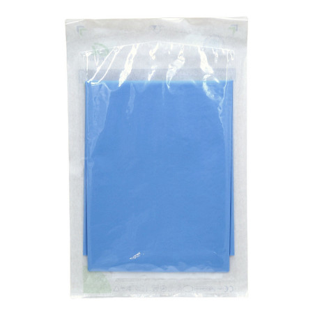 Campo quirúrgico estéril de doble capa de 45x75 cm alphatex con lado absorbente y lado impermeable.