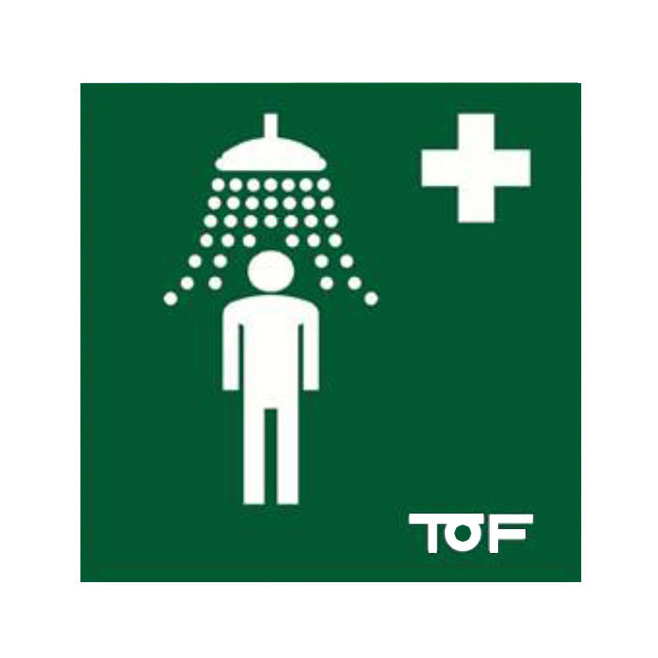 Cartello PP verde per docce di emergenza