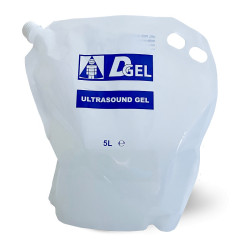 Gel trasparente per ultrasuoni e luce pulsata dgel - sacca in pe da 5 litri