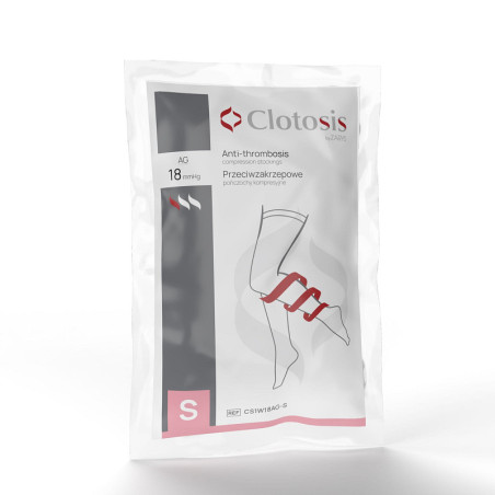 Calze compressive antitrombosi 18mmhg clotosis