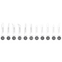Derma steel fine disposable scalpels - 10 pcs.