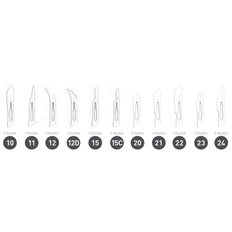 Derma steel fine disposable scalpels - 10 pcs.