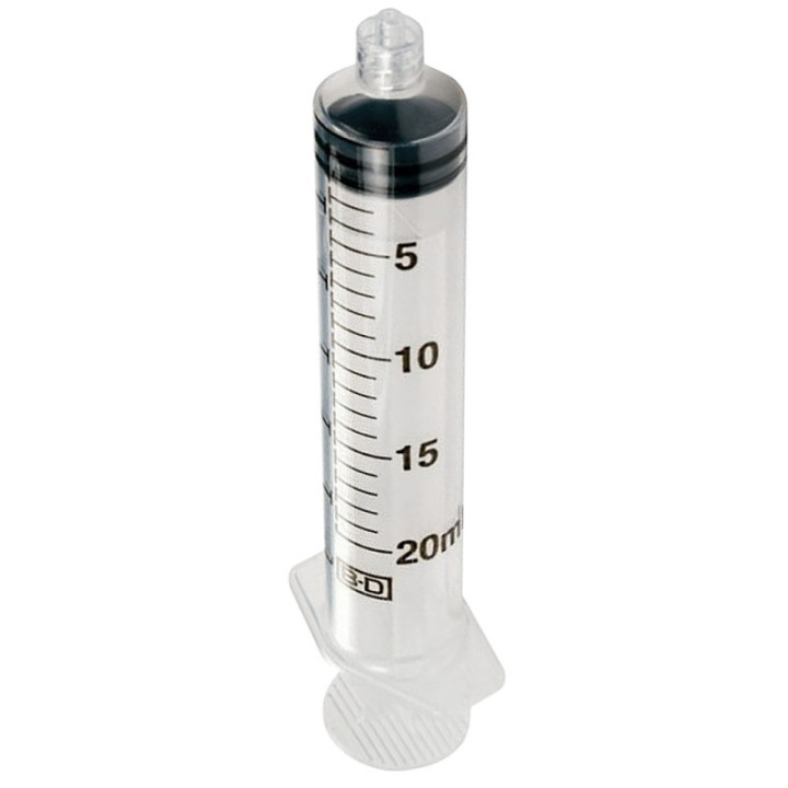 BD Plastipak 20 ml spruta, utan nål, central konisk Luer - 60 st.
