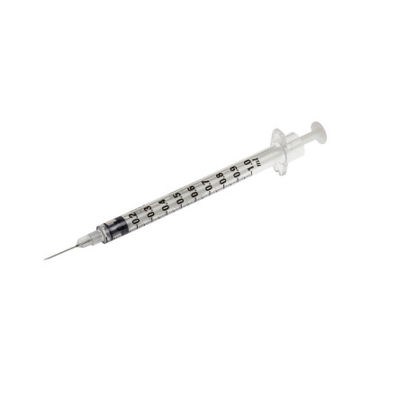 Bd plastipak fecskendő 1 ml, 26g tűvel, 13x0,45 mm - 100 db.