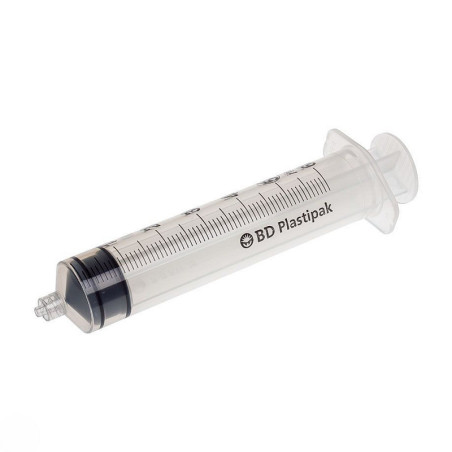 Seringue bd plastipak 50/60 ml, sans aiguille, cône central luer - 60 pièces.