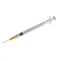 Tuberkulínová striekačka bd plastipak 1 ml s ihlou 25g 5/8” - 120 ks.