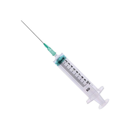 Seringue bd emerald 10 ml à embout luer central avec aiguille hypodermique 21g 38 mm - paquet de 100 pièces.