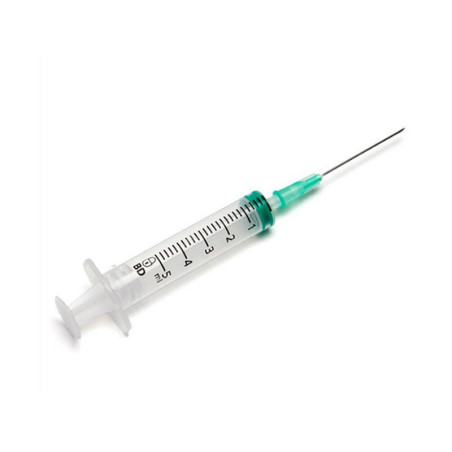 Seringă bd emerald 5 ml cu ac hipodermic cu cap luer central 21g 38 mm - pachet 100 buc.