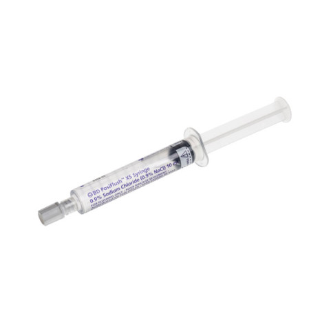 Seringas pré-cheias bd posiflush xs com solução salina de 10 ml - 30 unidades.