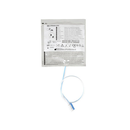 Disposable plates with cable for rescue sam - adults see also 33428 - 1 pair
