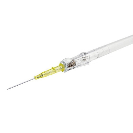Agujas de cánula sin alas bd insyte autoguard 24g amarillas 0,7 x 19 mm - 50 uds.