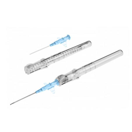 Aiguilles canules ailées bd insyte-w autoguard 22g 0,9 x 25 mm, bleues - 50 pièces.