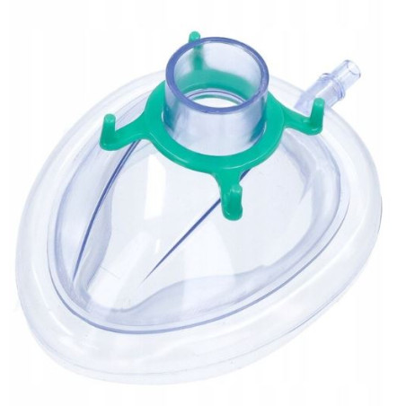 Mascarilla desechable para anestesia, talla 3 - niño grande - verde