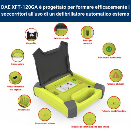 Defibrillatore da addestramento xft-120ga aed trainer pro+