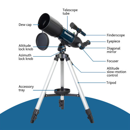 Telescopio levenhuk discovery sky trip st80 con libro