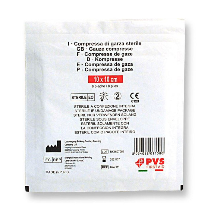 Sterile Cut Gauze Compresses 4 Layers, 10 x 10 in Single Pouch
