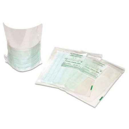 Splash protection visor with mask.