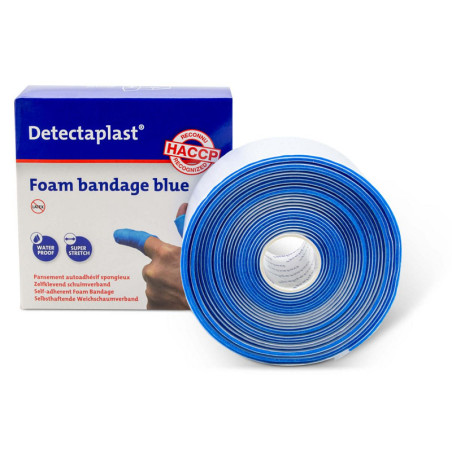 Protectaplast cohesive blue bandage - 6x100 cm for haccp