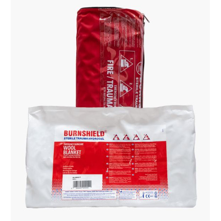 Coperta sterile con hydrogel per fuoco/traumi grandi dimensioni - 1,20 × 1,60 m con borsa barrel