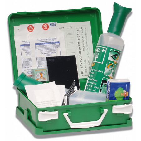 First aid kit in suitcase - eye wash kit