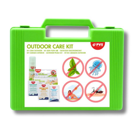 Outdoor kit, protection from the sun, insects and contact with aquatic animals 