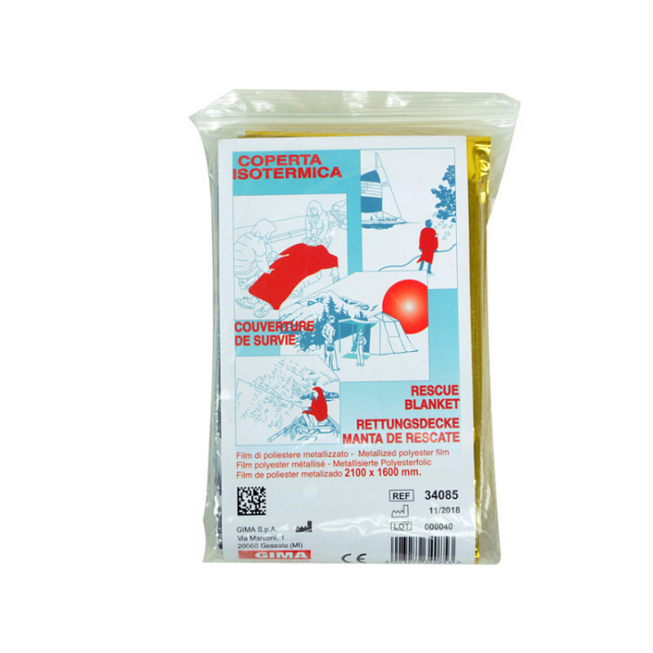 Manto de emergência com pano isotérmico