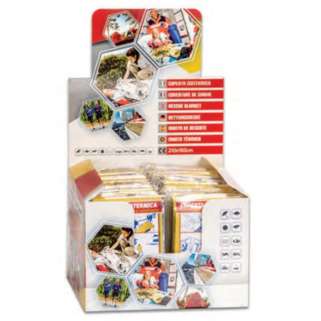 Espositore di prelievo da 24 pezzi - coperta isotermica oro/argento