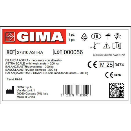 Astra mechanical scale with altimeter, capacity 200 kg