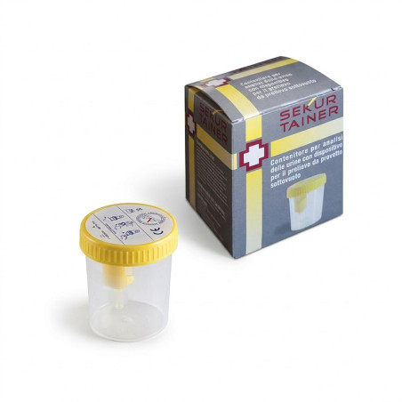 Contenitore urine 120 ml con campionatore - conf. 100 pz.