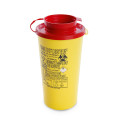 Pbs 0,8 liter container voor het weggooien van naalden en scherpe voorwerpen met deksel - verpakking van 100 stuks.