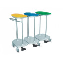 Carrello portasacco a pedale per 3 sacchi