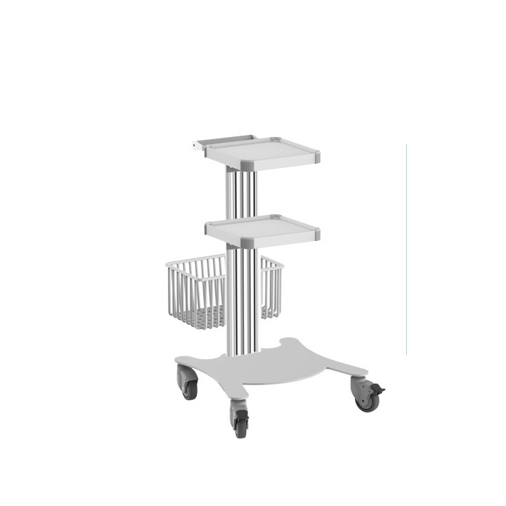 Carrello medicale con 2 ripiani e cestino Super Easy Basic