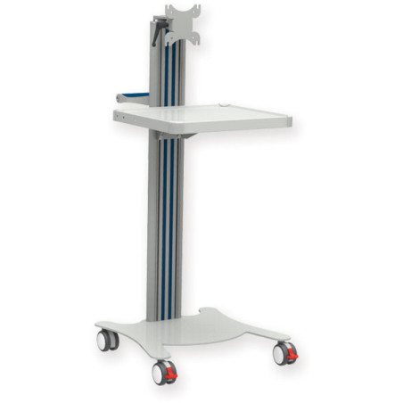 Carrello medicale con 1 ripiano e supporto monitor super easy basic