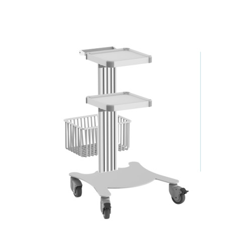 Carrello medicale con 2 ripiani e cestino super easy basic