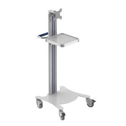 Carrello medicale con 1 ripiano e supporto monitor super easy basic