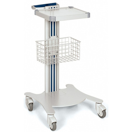 Carrello con 1 ripiano e cestello 