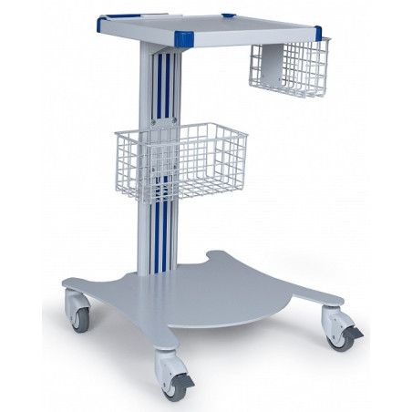 Carrello con 1 ripiano e 2 cestelli 