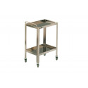 Carrello inox con 2 ripiani 70x50x80 h cm