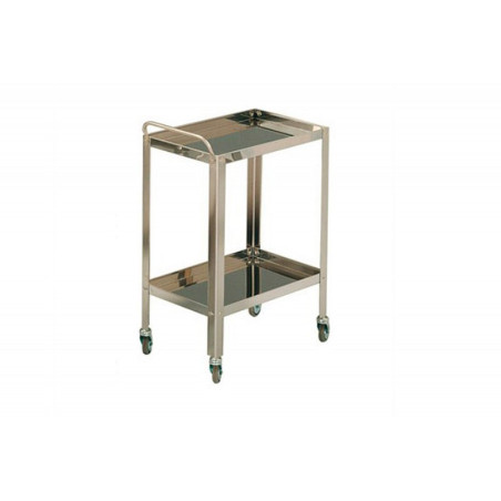 Carrello inox con 2 ripiani 70x50x80 h cm