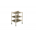 Carrello inox con 3 ripiani 70x50x80 h cm