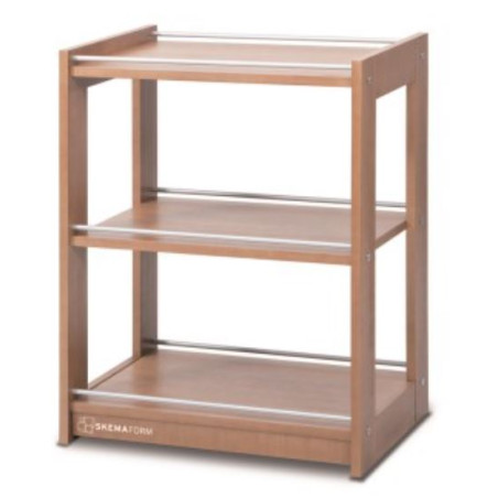 Carrello in legno con 3 ripiani