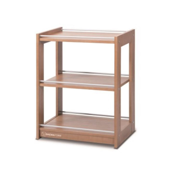 Carrello in legno con 3 ripiani